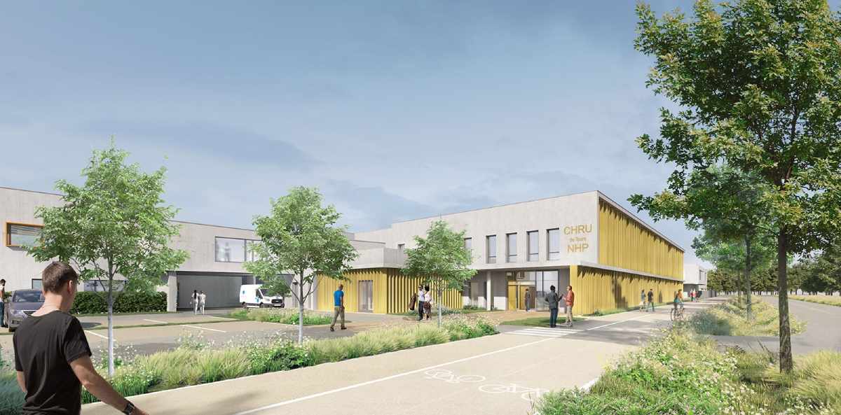 Réalisation BS SYNTHESE : Nouveau bâtiment Psychiatrie du CHU de Tours, sur le site de TROUSSEAU