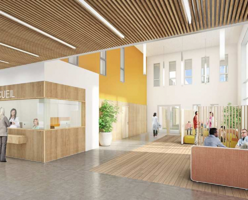 Réalisation BS SYNTHESE : Nouveau bâtiment Psychiatrie du CHU de Tours, sur le site de TROUSSEAU Réalisation BS SYNTHESE : Nouveau bâtiment Psychiatrie du CHU de Tours, sur le site de TROUSSEAU