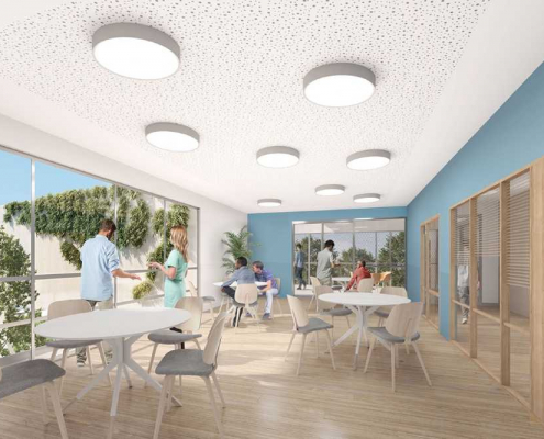 Réalisation BS SYNTHESE : Nouveau bâtiment Psychiatrie du CHU de Tours, sur le site de TROUSSEAU Réalisation BS SYNTHESE : Nouveau bâtiment Psychiatrie du CHU de Tours, sur le site de TROUSSEAU